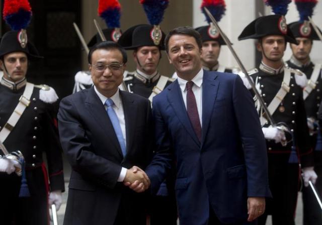 Renzi meets Premier of the State Council of China Li Keqiang